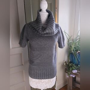 American Eagle Cowl Neck Wool & Rabbit Hair Gray Pullover Sweater Women's Medium